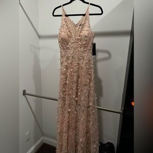 XSCAPE 3D Embroidered Floral Gown